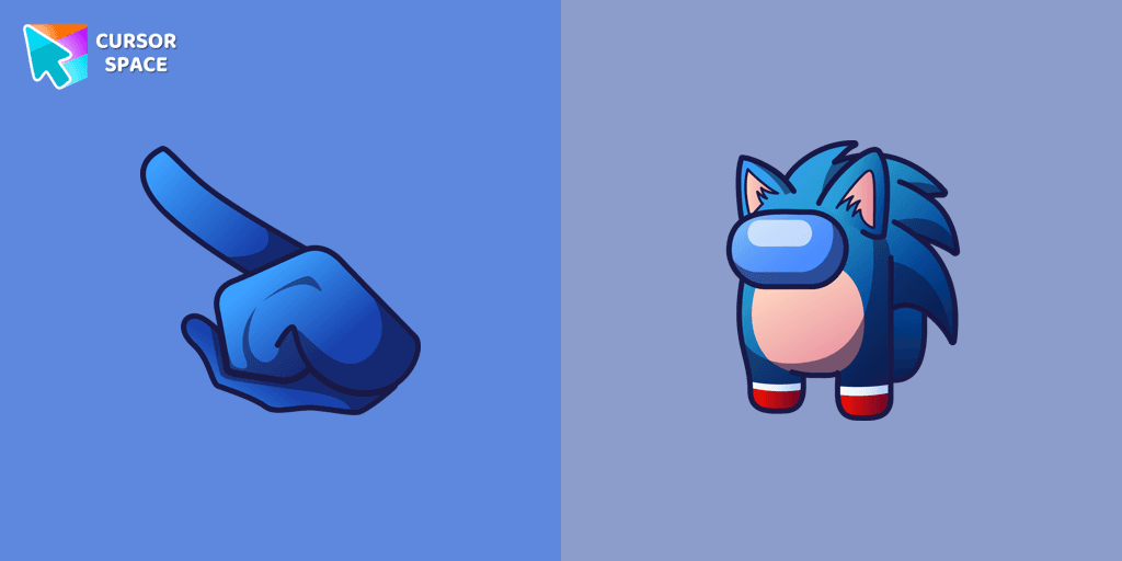 Among Us Sonic Character cursor cursor pack